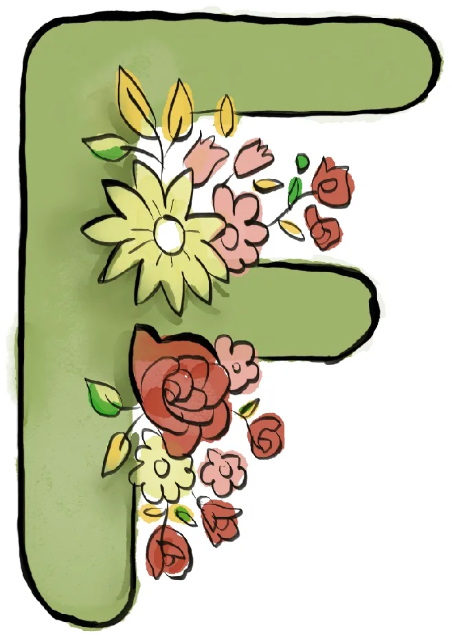 Ilustrasi huruf F