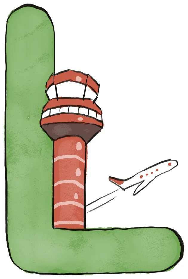 Ilustrasi huruf L