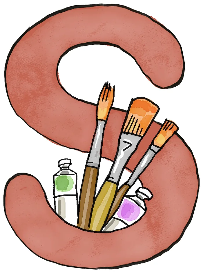 Ilustrasi huruf S
